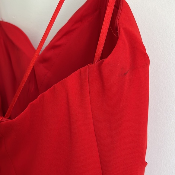❤️ Faviana Couture Red Strapless Prom Dress Size 4 - Picture 13 of 17